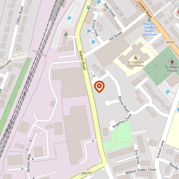 Map showing approximate location: SITE OF ELWORTH WIRE MILLS, STATION ROAD, SANDBACH, CW11 3JQ