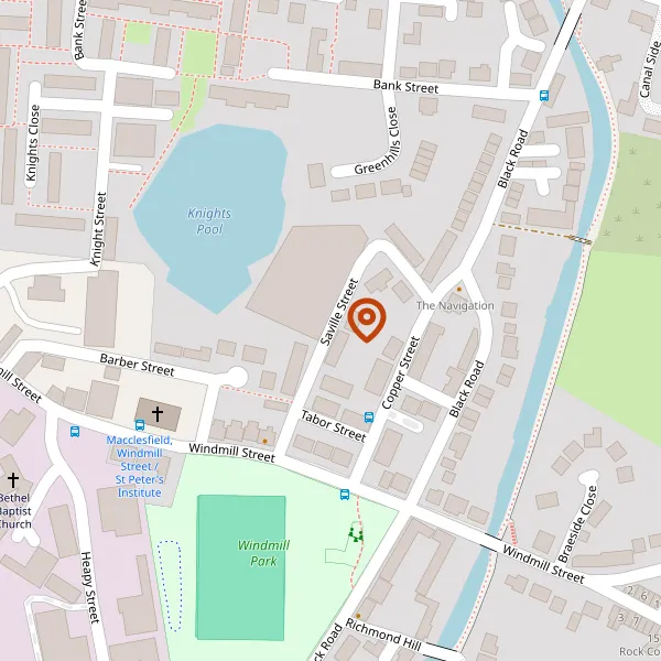 Map showing approximate location: Land Off, Saville Street, Macclesfield