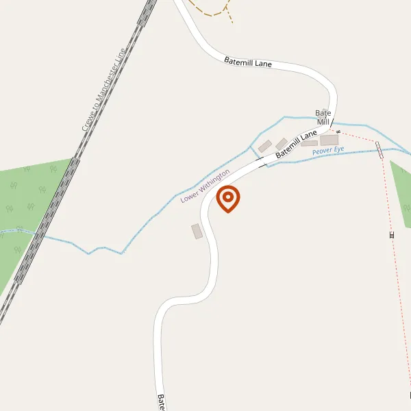 Map showing approximate location: Bate Mill, Batemill Lane, Chelford, SK11 9BW