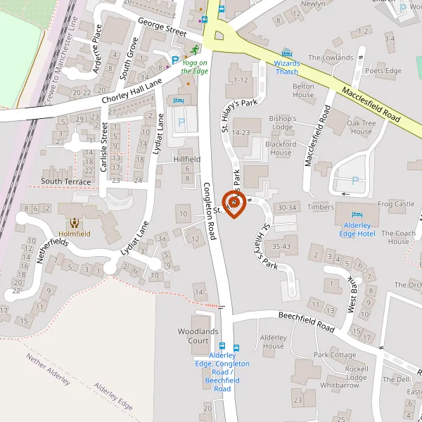 Map showing approximate location: 10, CONGLETON ROAD, ALDERLEY EDGE, WILMSLOW, CHESHIRE