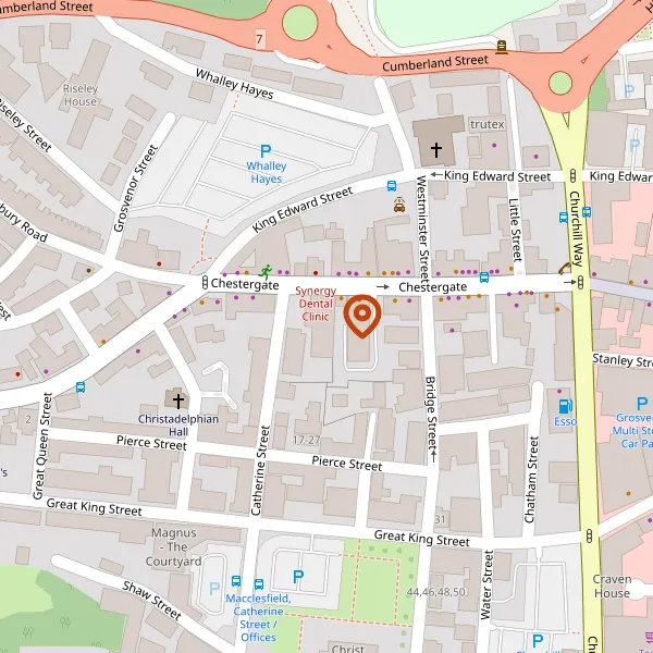 Map showing approximate location: The Picturedrome, 102-104, Chestergate, Macclesfield