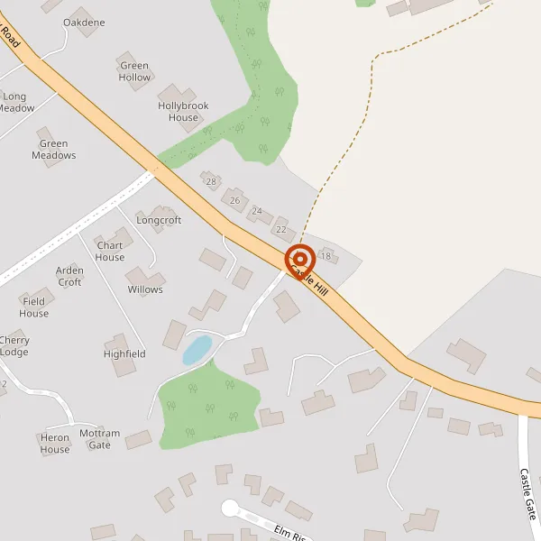 Map showing approximate location: Brundred Farm, 45, CASTLE HILL, PRESTBURY, SK10 4AS