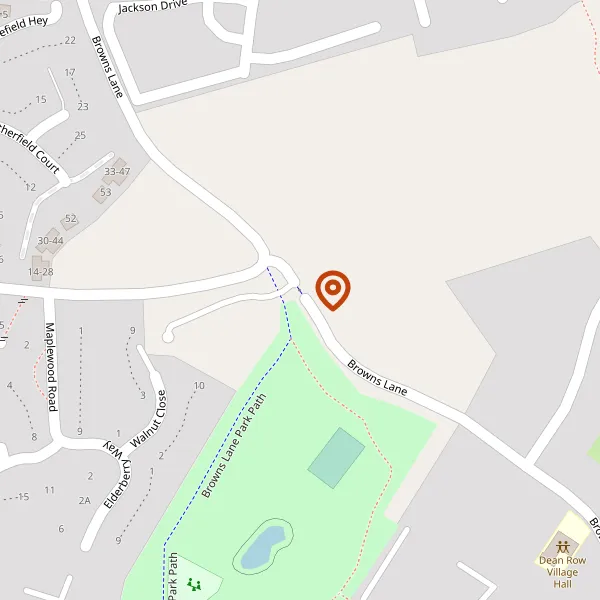 Map showing approximate location: Land at, Browns Lane, Wilmslow, Cheshire