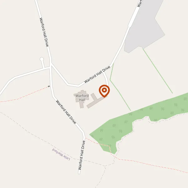 Map showing approximate location: Warford Hall, Warford Hall Drive, Great Warford, Cheshire, SK9 7TP