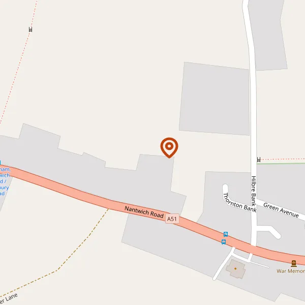 Map showing approximate location: Land South Of, CHESTER ROAD, ALPRAHAM