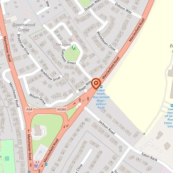 Map showing approximate location: Land Off, Biggs Way, Congleton