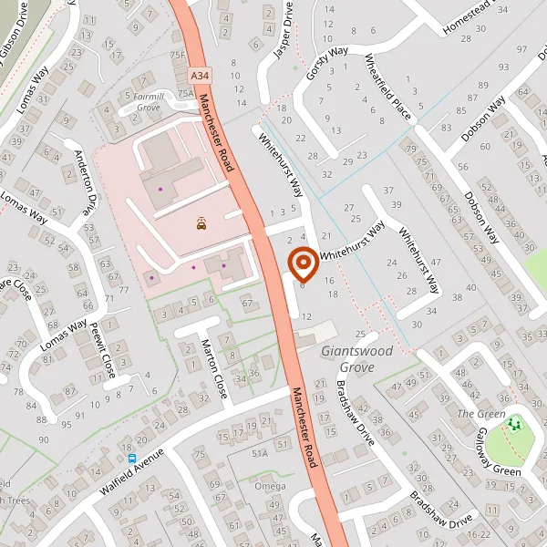 Map showing approximate location: Land Off, Manchester Road, Congleton