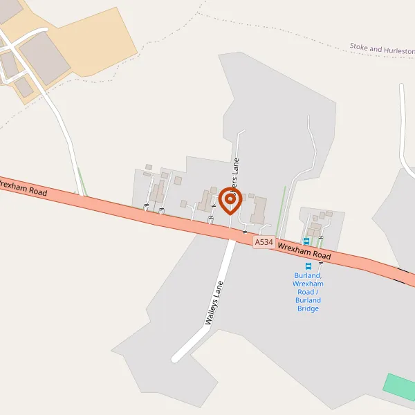 Map showing approximate location: Three Firs, Wrexham Road, Burland, Cheshire, CW5 8NA