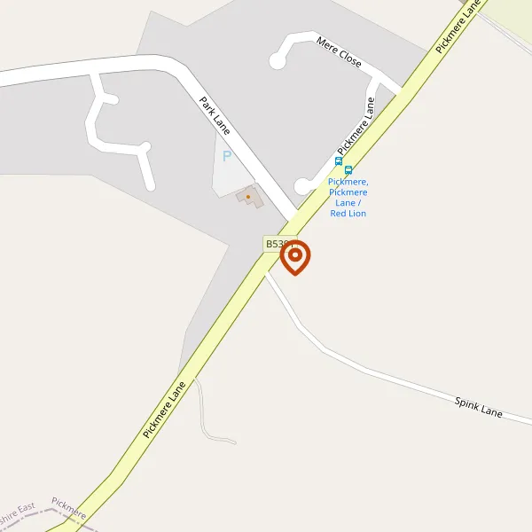 Map showing approximate location: THE MARLPOOLS, PICKMERE LANE, PICKMERE, WA16 0JL