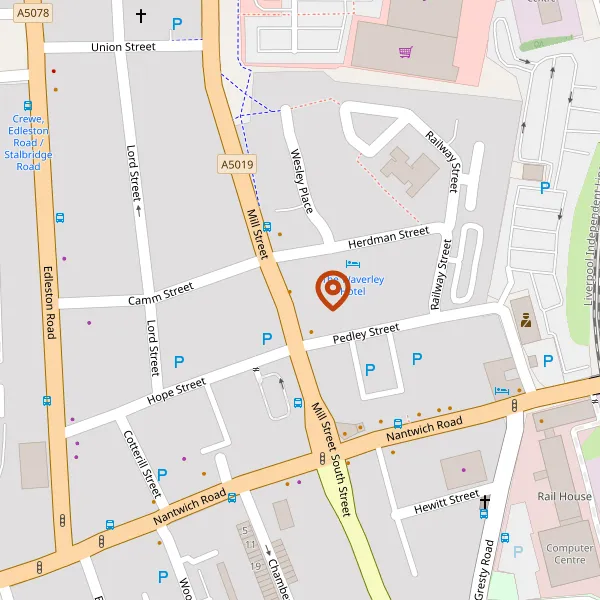 Map showing approximate location: 31, Mill Street, Crewe