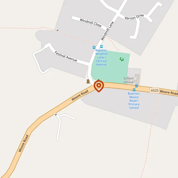 Map showing approximate location: Lower College Fields Farm, WOORE ROAD, BUERTON, CW3 9RW