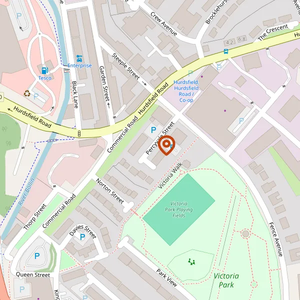 Map showing approximate location: Multiple Properties, Davies Street, Norton Street, Perceyvale Street, Macclesfield