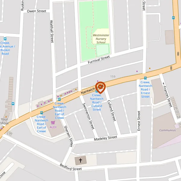 Map showing approximate location: Land to the Rear of, South View, Nantwich Road, Calveley