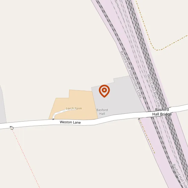 Map showing approximate location: Land For Basford East Access Road, David Whitby Way, Weston