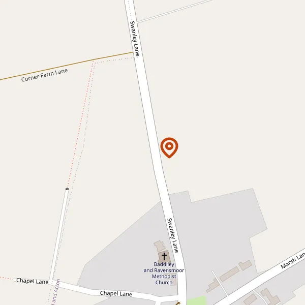 Map showing approximate location: The Bungalow, Swanley Lane, Burland, Nantwich, Cheshire, CW5 8PX