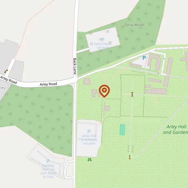 Map showing approximate location: Flower House 14, Kennels Green, Arley Park, Arley, CW9 6LZ