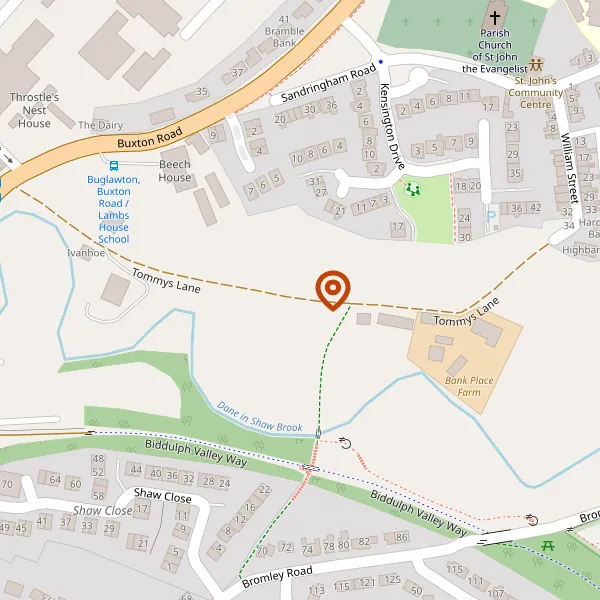 Map showing approximate location: CAR PARK, TOMMYS LANE, CONGLETON