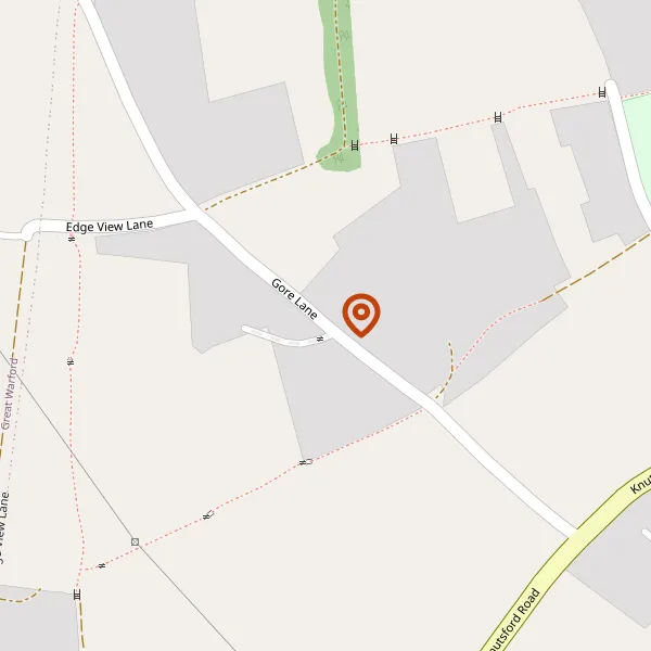 Map showing approximate location: Plum Tree Cottage, Gore Lane, Alderley Edge, SK9 7SP