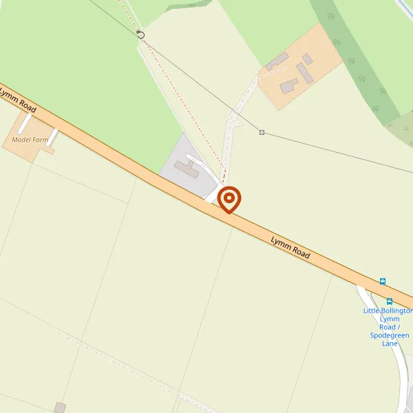 Map showing approximate location: Costain Compound Land South Of, Lymm Road, Little Bollington