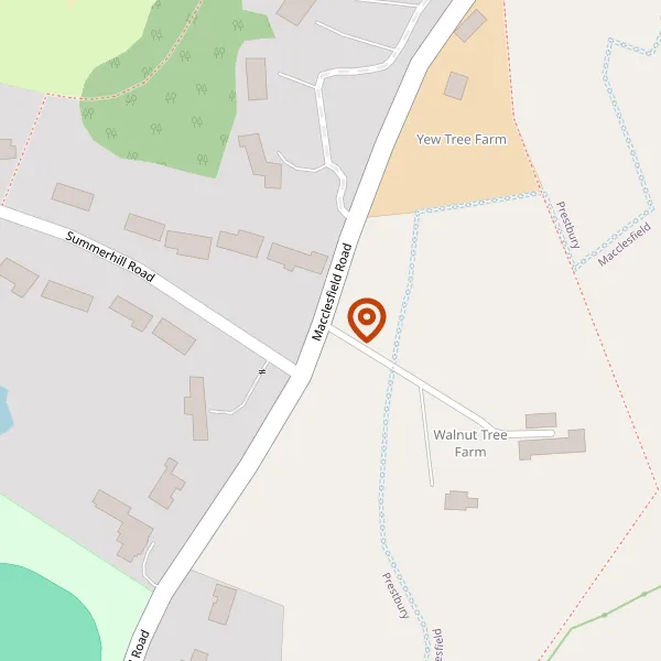 Map showing approximate location: Springbank, 93, Macclesfield Road, Prestbury, Cheshire, SK10 4AG