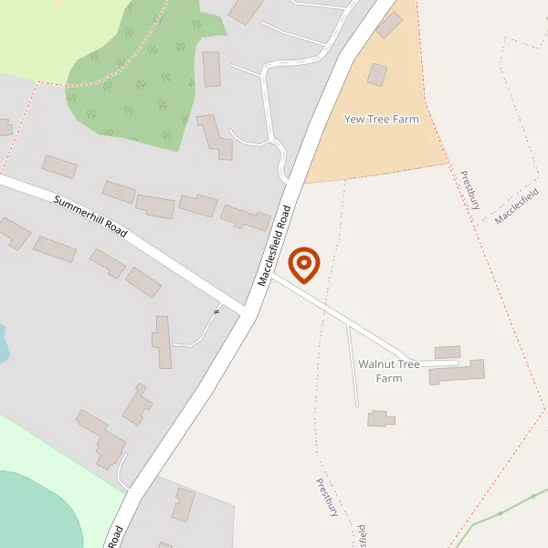 Map showing approximate location: Springbank, 93, MACCLESFIELD ROAD, PRESTBURY, SK10 4AG