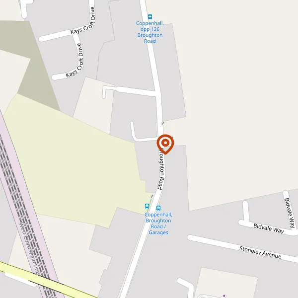 Map showing approximate location: 97, Broughton Road, Crewe, CW1 4NW