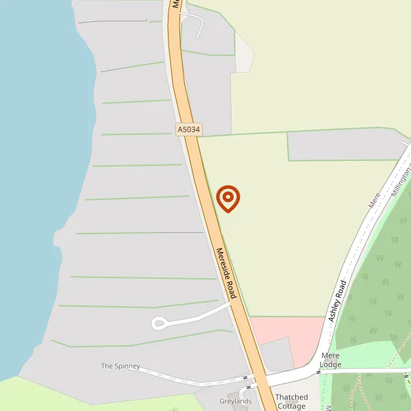 Map showing approximate location: Mereview, Mereside Road, Mere, WA16 6QW