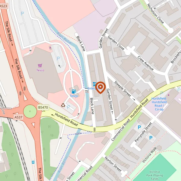 Map showing approximate location: Land To The North Of, Black Lane, Macclesfield, Cheshire