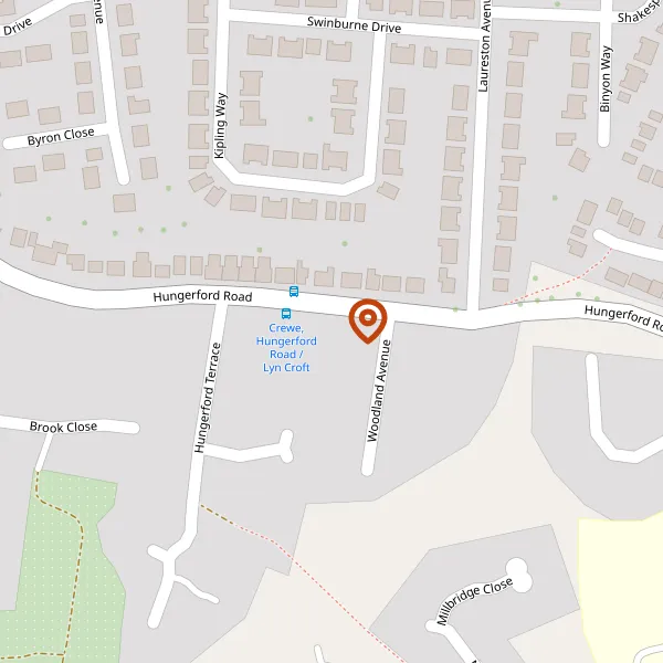 Map showing approximate location: Hungerford Villas, 352, Hungerford Road, Crewe, Cheshire, CW1 6HD