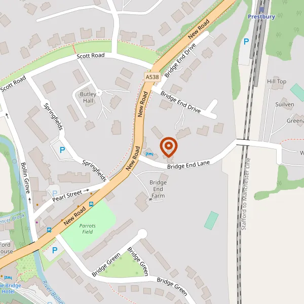 Map showing approximate location: THE WHITEHOUSE MANOR, NEW ROAD, PRESTBURY, CHESHIRE, SK10 4HP