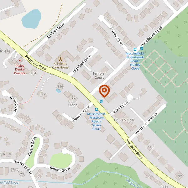 Map showing approximate location: 123, Prestbury Road, Macclesfield, Cheshire, SK10 3DA