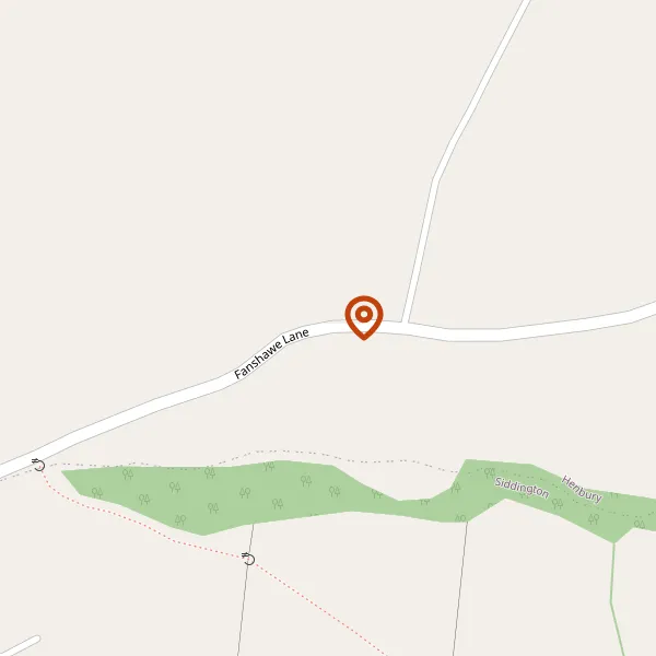 Map showing approximate location: Woodbrook House, Fanshawe Lane, Henbury, Cheshire, SK11 9PP