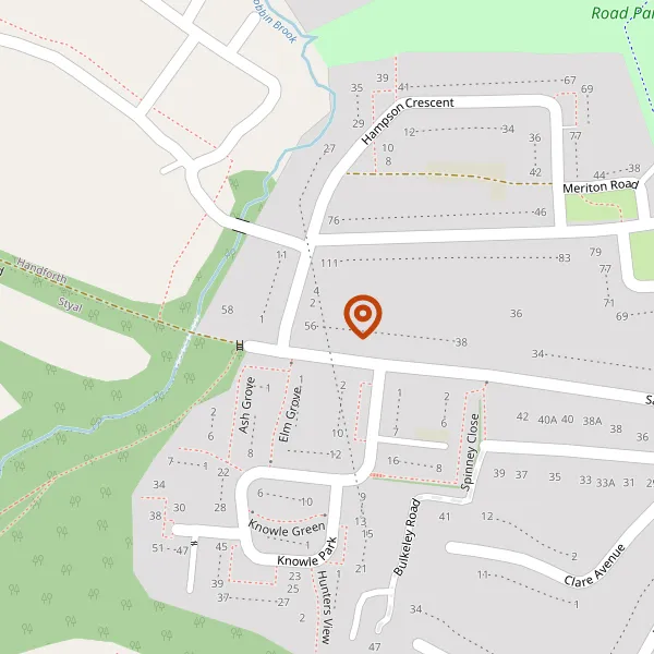 Map showing approximate location: 54, SAGARS ROAD, HANDFORTH, CHESHIRE, SK9 3EE