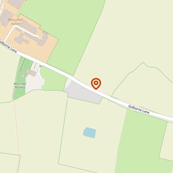 Map showing approximate location: Mossy Meadow Farm, GOLBORNE LANE, HIGH LEGH, WA16 0RD