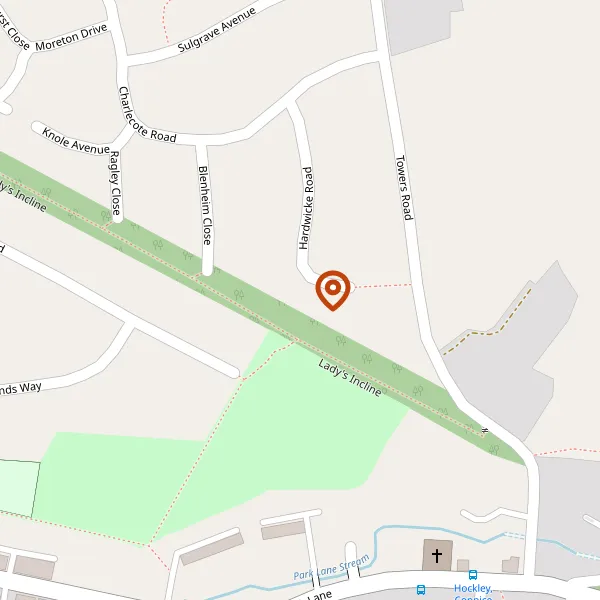 Map showing approximate location: 16, Hardwicke Road, Poynton, SK12 1BJ