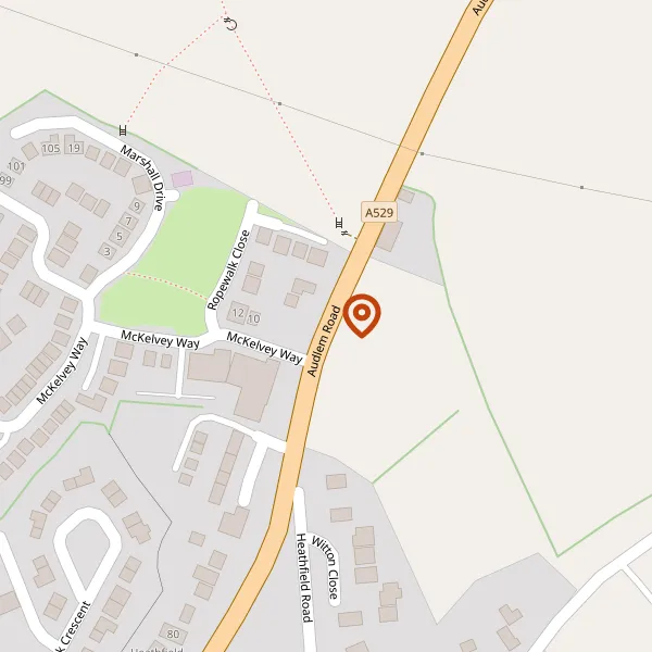 Map showing approximate location: Housing Development Site, AUDLEM ROAD, AUDLEM