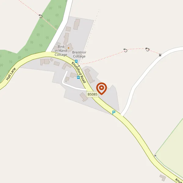 Map showing approximate location: ELLERSLIE, KNUTSFORD ROAD, KNOLLS GREEN, MOBBERLEY, CHESHIRE, WA16 7BG