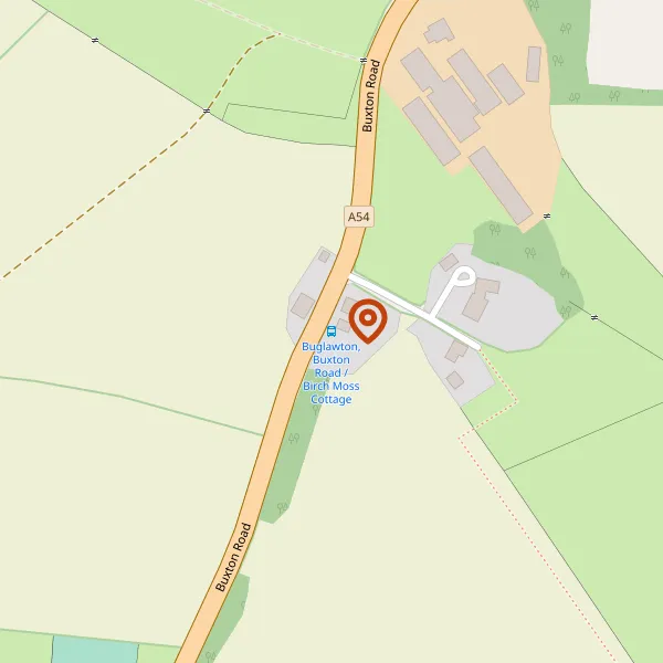 Map showing approximate location: Moss Cottage, BUXTON ROAD, CONGLETON, CW12 3PG