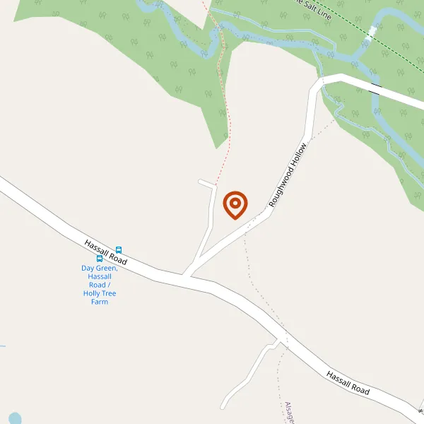 Map showing approximate location: Glamping Pods, Day Green Road, Hassall