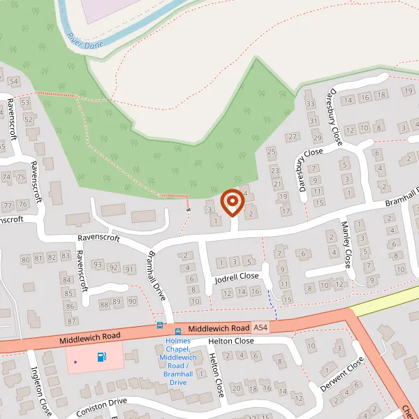 Map showing approximate location: 3, BEESTON CLOSE, HOLMES CHAPEL, CHESHIRE, CW4 7HB