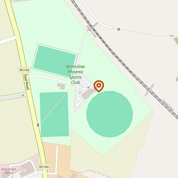 Map showing approximate location: Wilmslow Phoenix Sports Club, Styal Road, Wilmslow, Cheshire, SK9 4HP