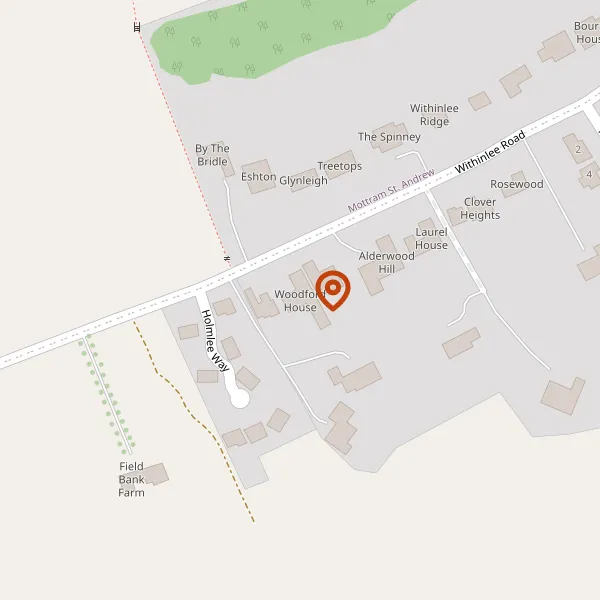 Map showing approximate location: WOODFORD HOUSE, WITHINLEE ROAD, PRESTBURY, CHESHIRE, SK10 4AT