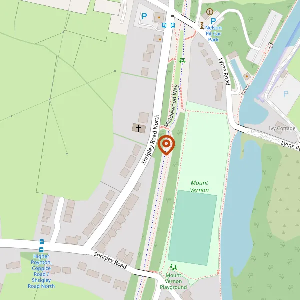 Map showing approximate location: 18, SHRIGLEY ROAD NORTH, POYNTON, SK12 1TE