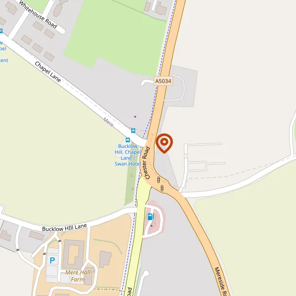 Map showing approximate location: The Swan Hotel, Chester Road, Bucklow Hill, Cheshire, WA16 6RD