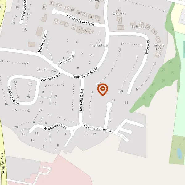 Map showing approximate location: 1, HAREFIELD DRIVE, WILMSLOW, CHESHIRE, SK9 1NJ