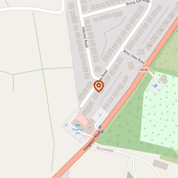 Map showing approximate location: 16, Surrey Road, Gawsworth, Macclesfield, Cheshire, SK11 7XA