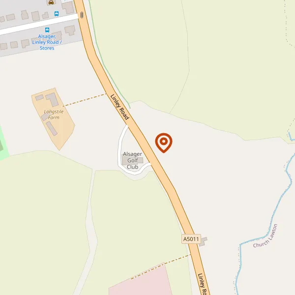 Map showing approximate location: Housing Development Site, Linley Road, Alsager