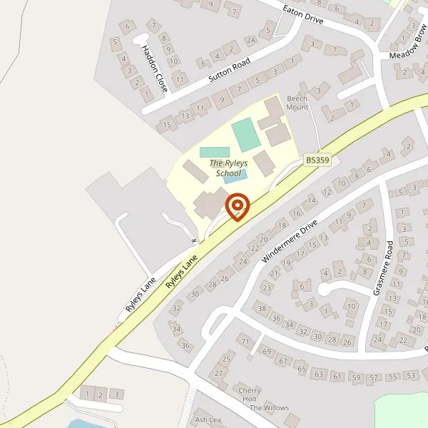 Map showing approximate location: THE RYLEYS FARM, RYLEYS LANE, ALDERLEY EDGE, CHESHIRE, SK9 7UX