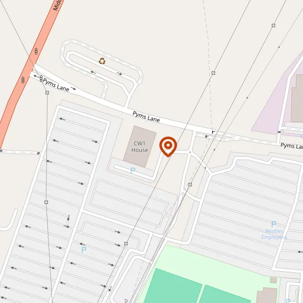 Map showing approximate location: Bentley Motors Limited, Pyms Lane, Crewe, CW1 3PL