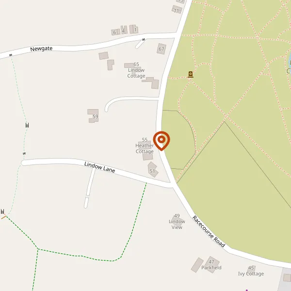 Map showing approximate location: 55, Racecourse Road, Wilmslow, Cheshire, SK9 5LJ